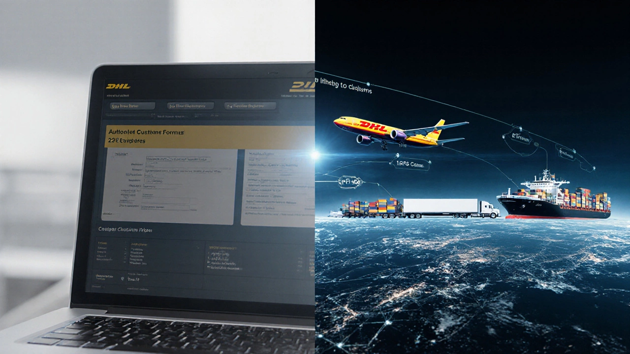 DHL's global customs platform integrated with enterprise systems across international shipping routes.