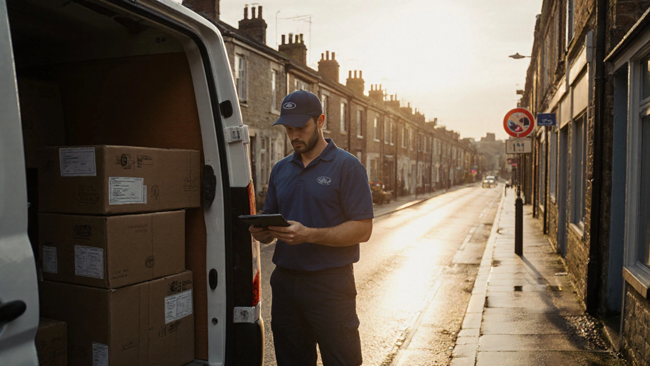 How much does a local courier make in the UK in 2025?