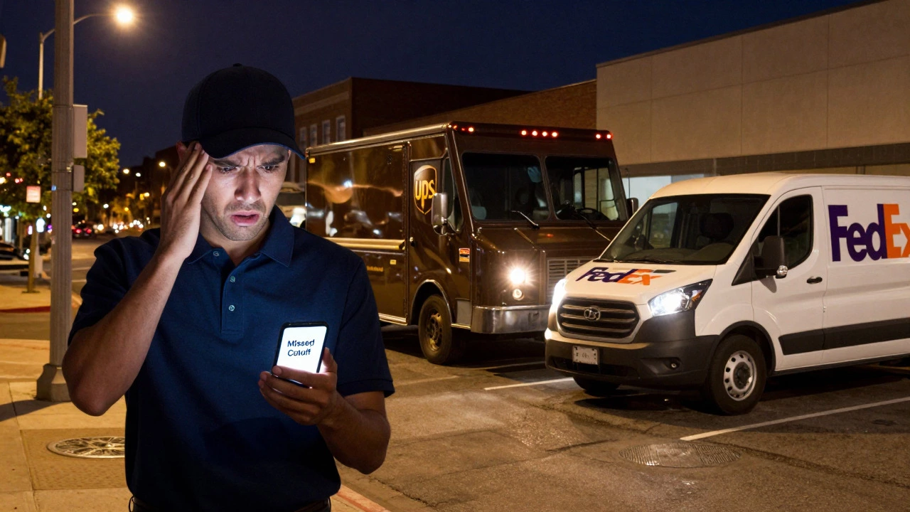 Sender considering UPS, FedEx, and courier alternatives after missing deadline