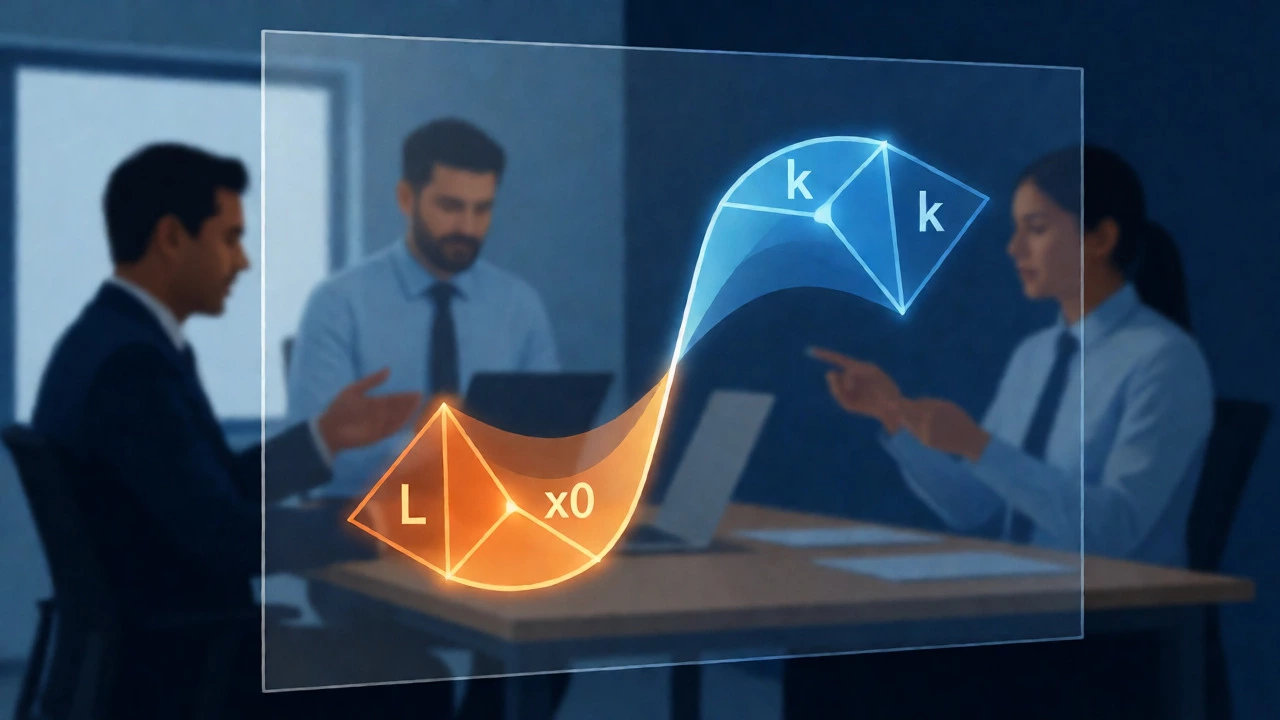 Abstract geometric representation of logistic parameters